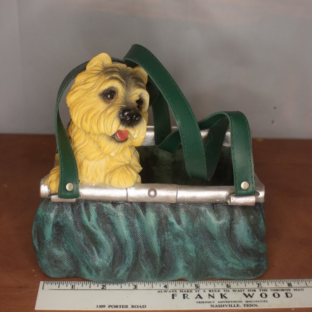 Three Hands Corp Terrier Polyresin Decorative Planter Figurine